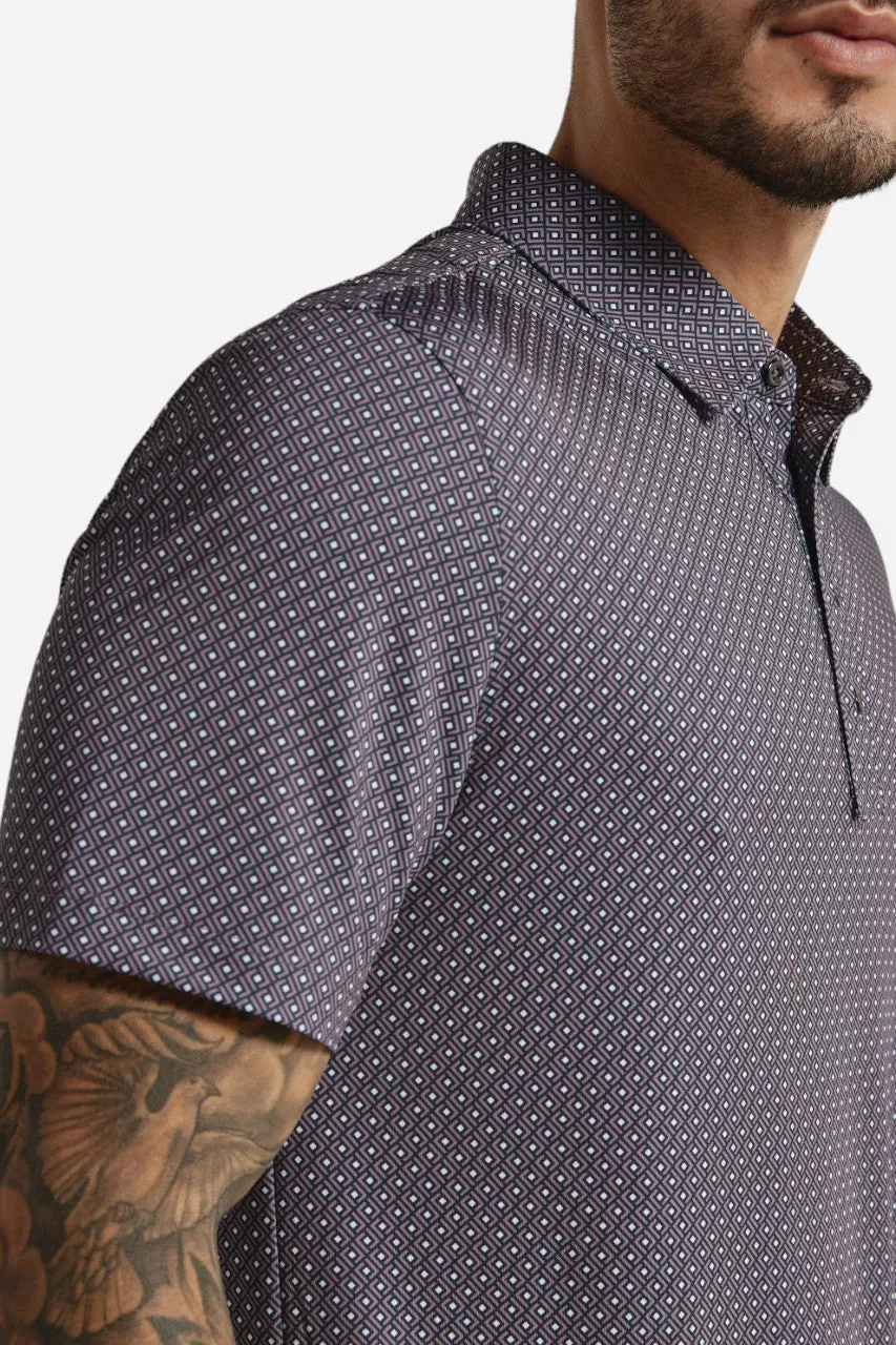 7 Diamonds Pierson Short Sleeve Polo Dusty Mauve