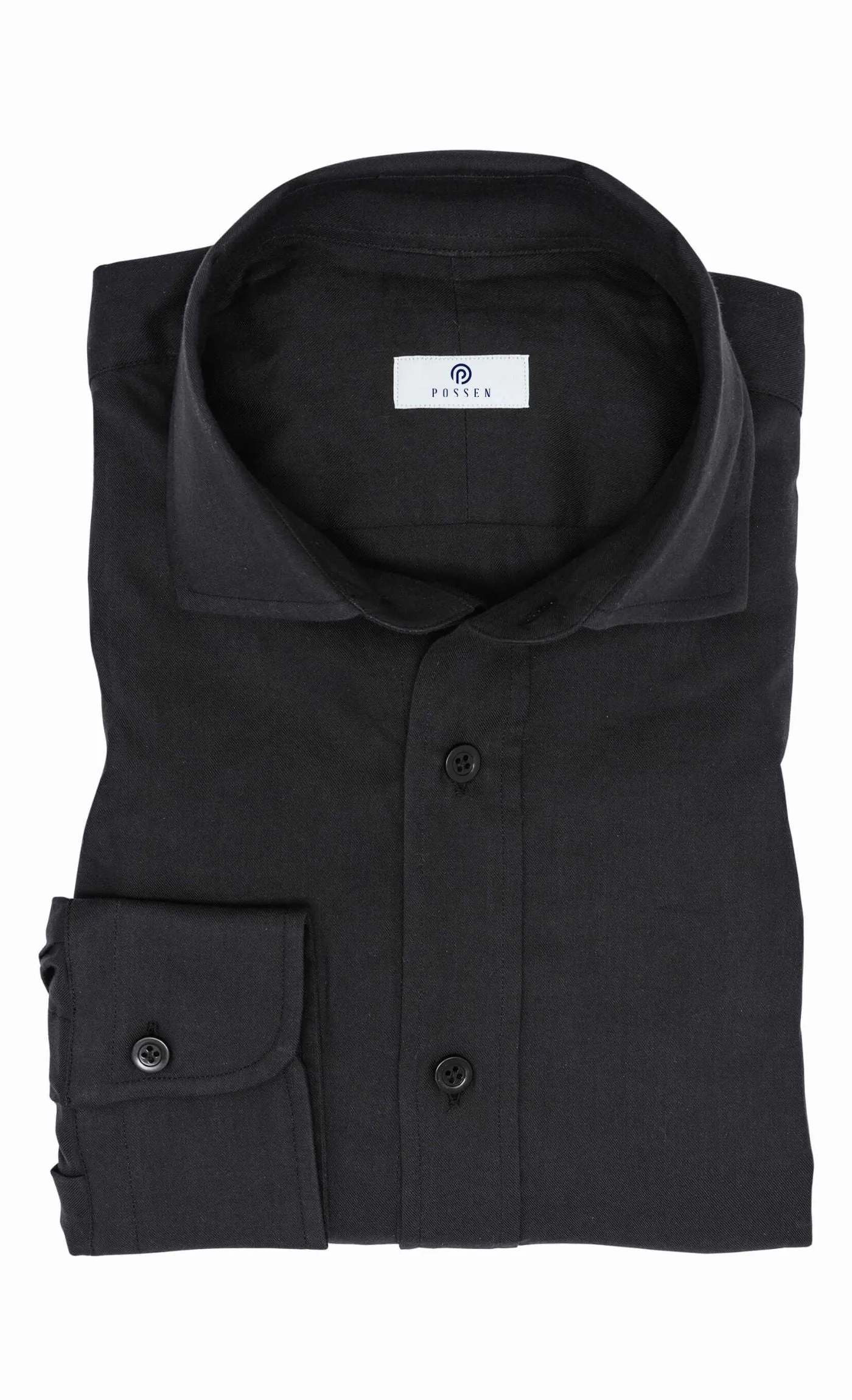 Albini Flanella 70 Black Light Flannel Brushed Cotton Twill