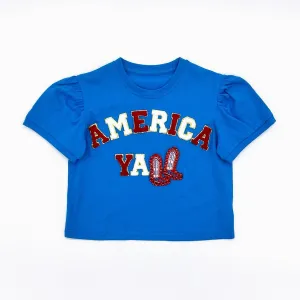 American Y'all Puff Sleeve Top