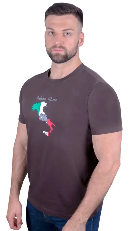 Antonio Falcone Emilio Organic Cotton T-shirt Chocolate