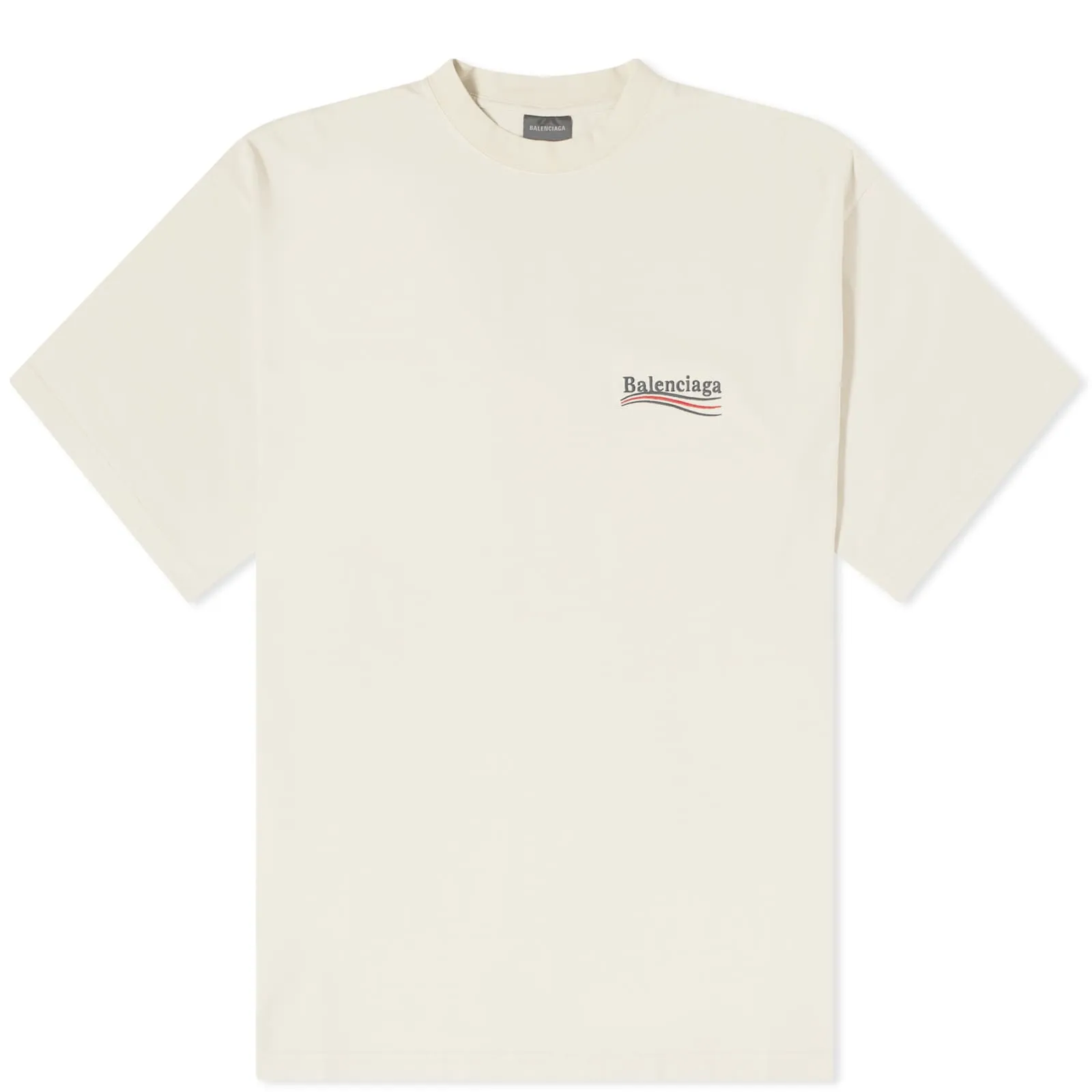 Balenciaga Political Campaign T-Shirt, light beige and white