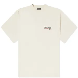 Balenciaga Political Campaign T-Shirt, light beige and white