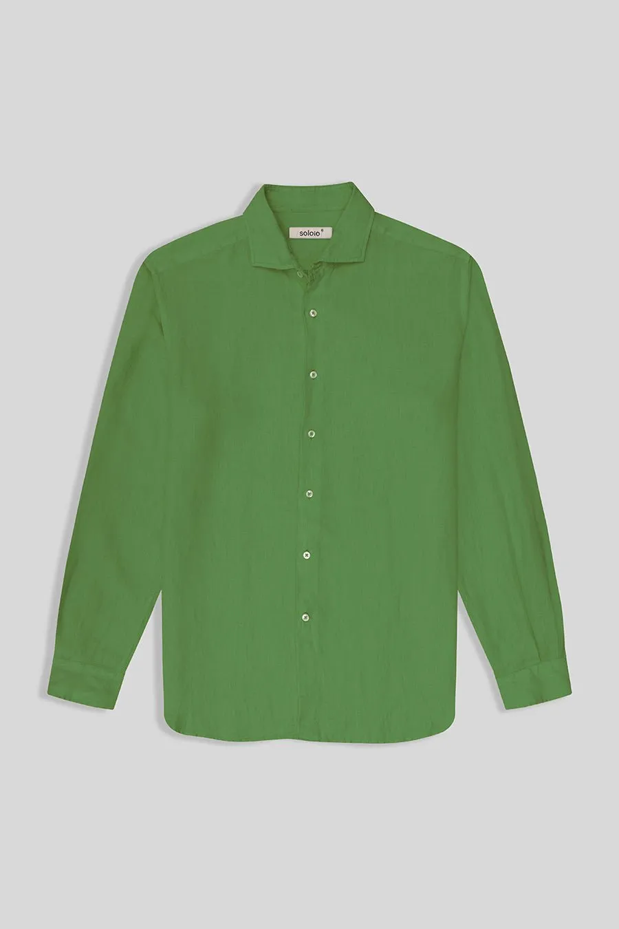 basíc linen shirt apple green