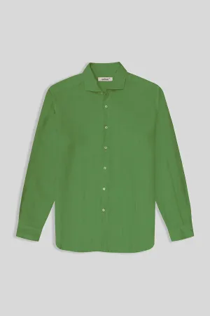 basíc linen shirt apple green