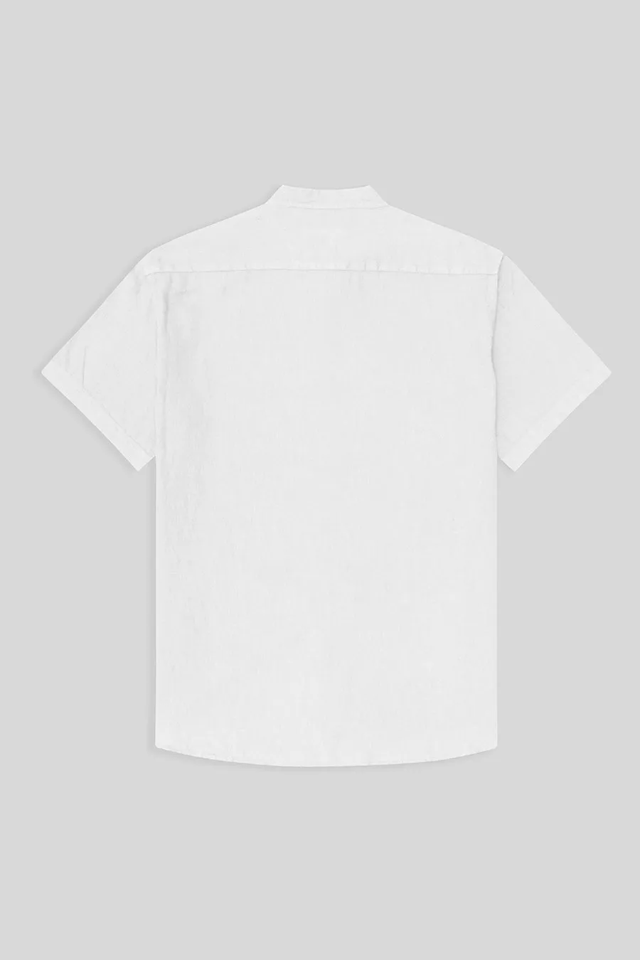 basic linen shirt mao white mc