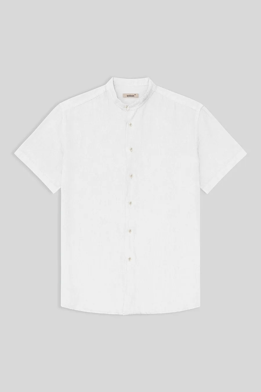 basic linen shirt mao white mc