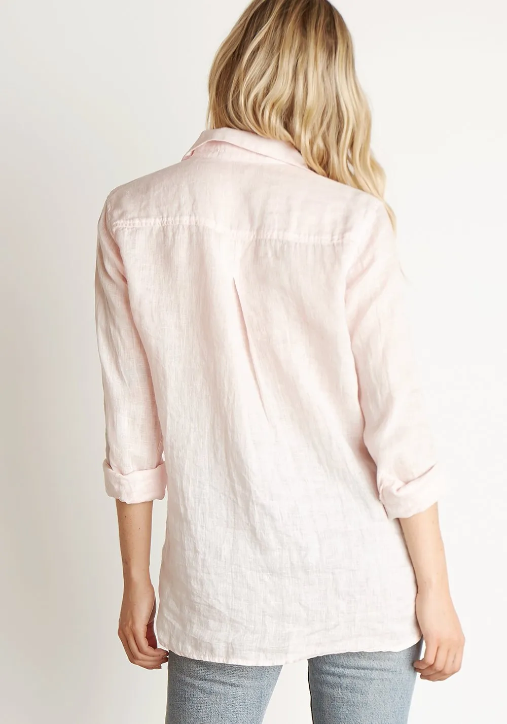 BELLA DAHL - Pocket Button Down in Barely Pink