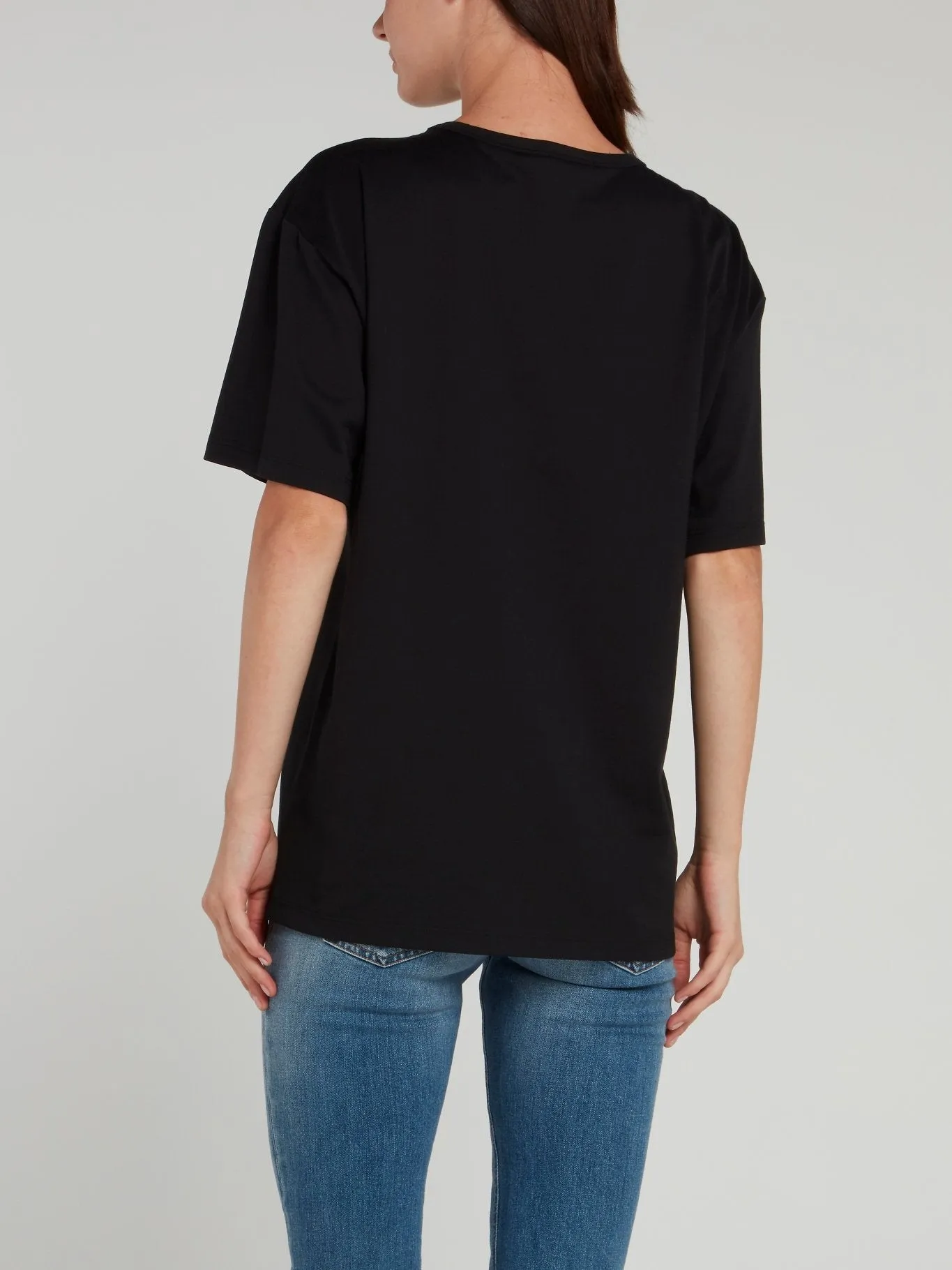 Black Baroque Print T-Shirt
