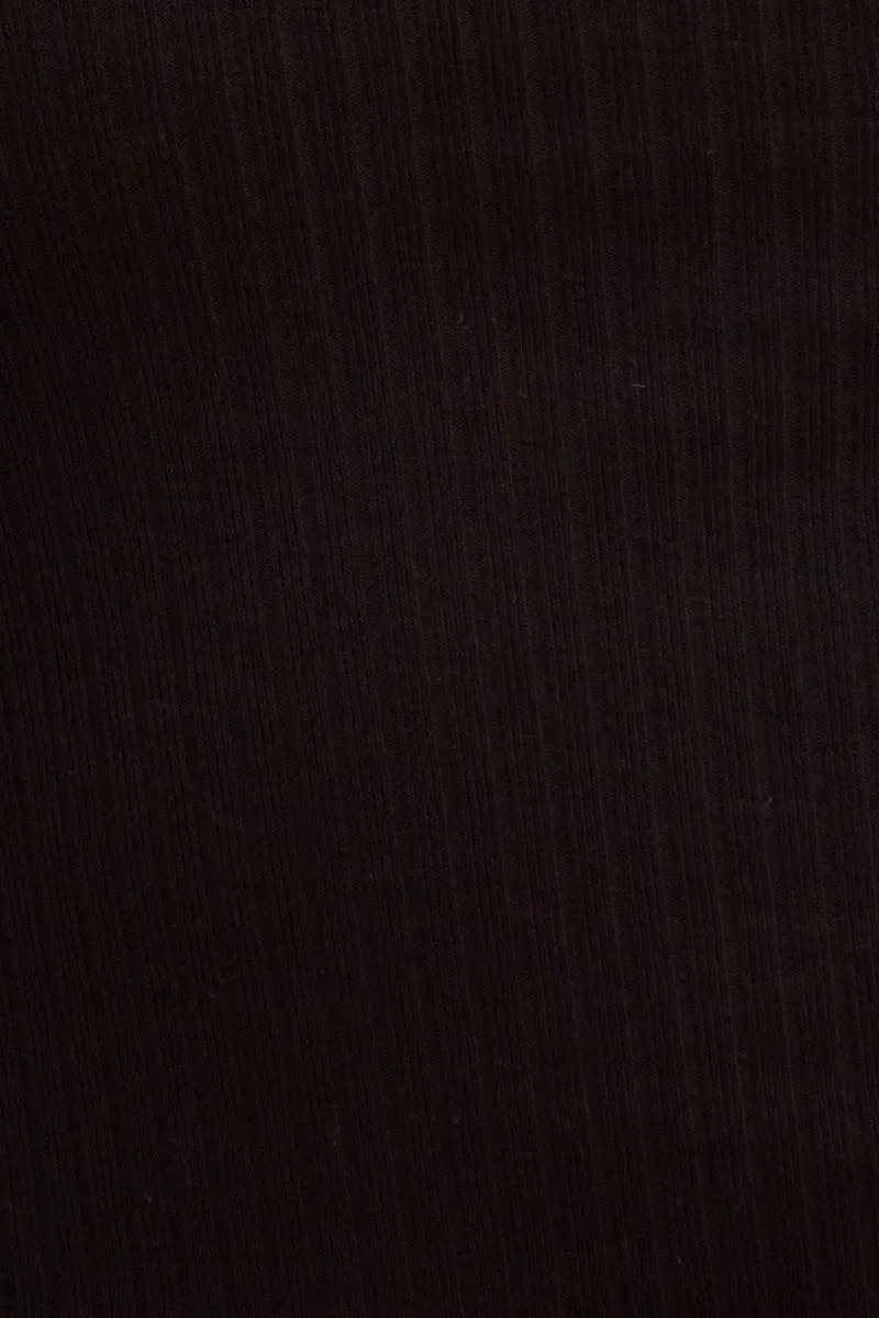 Black Prea Bind Detail Singlet