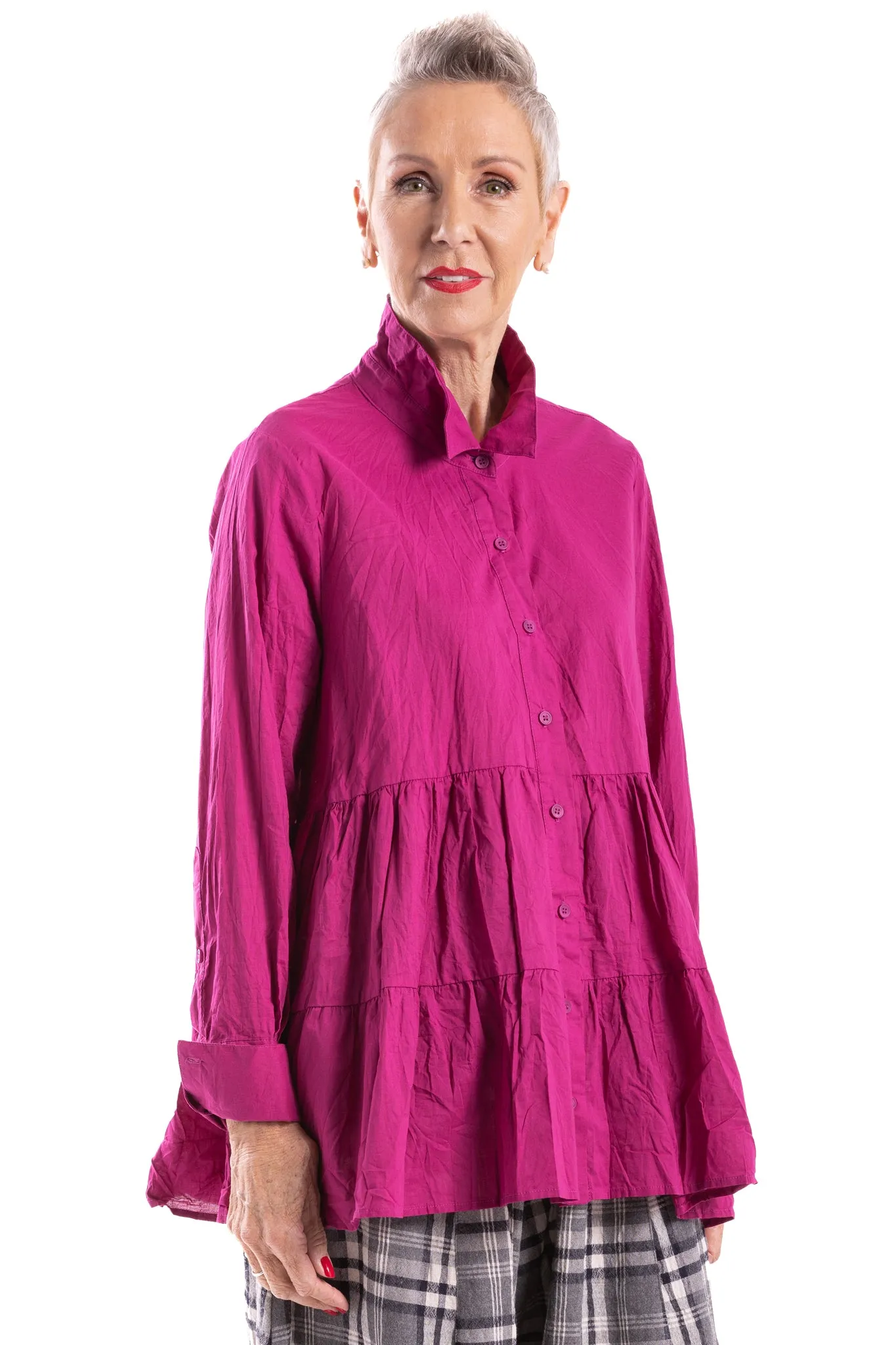 CARLY RUFFLE SHIRT CC