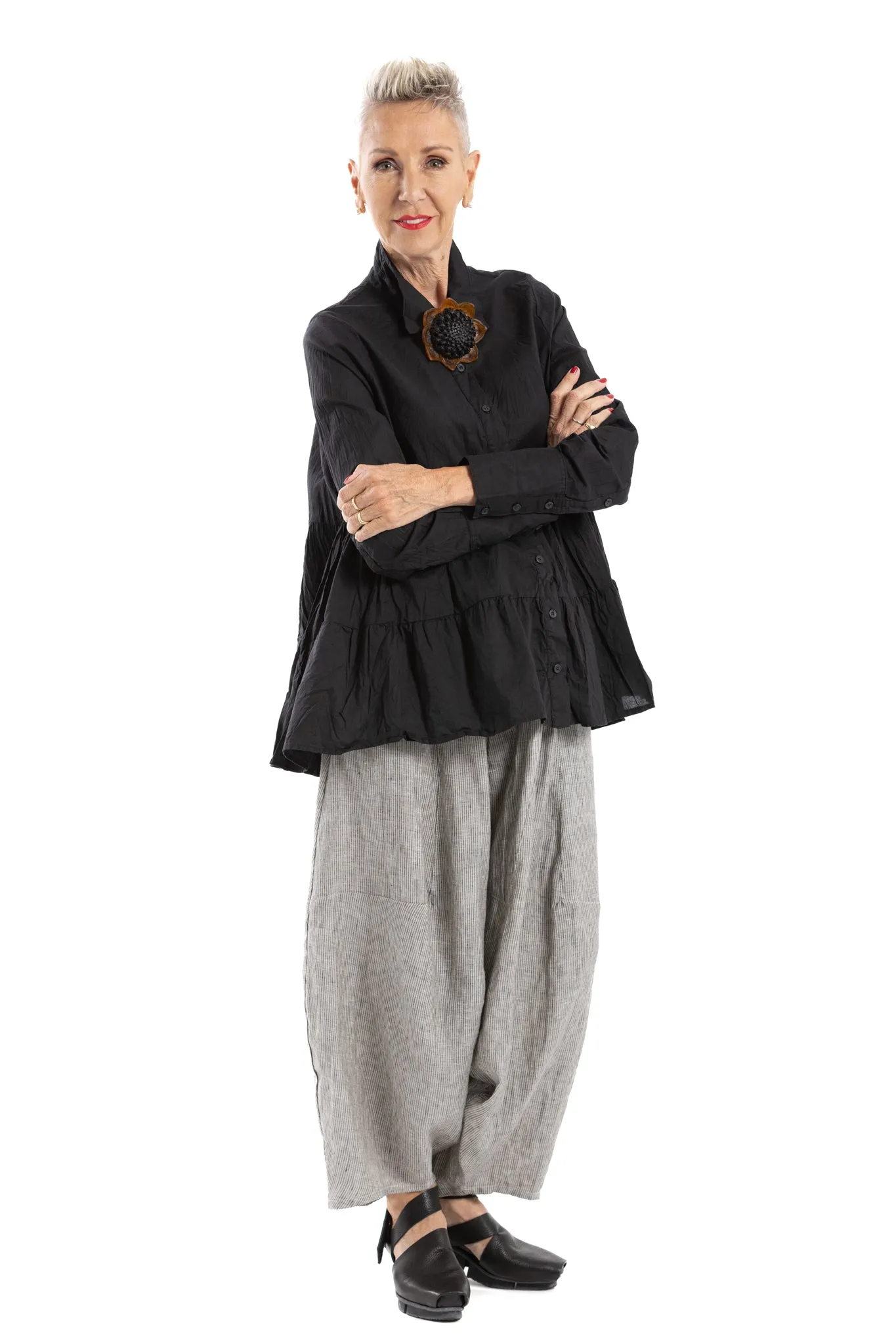 CARLY RUFFLE SHIRT CC