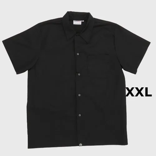 Chef Works Utility Shirt Short Sleeve Black 2XL