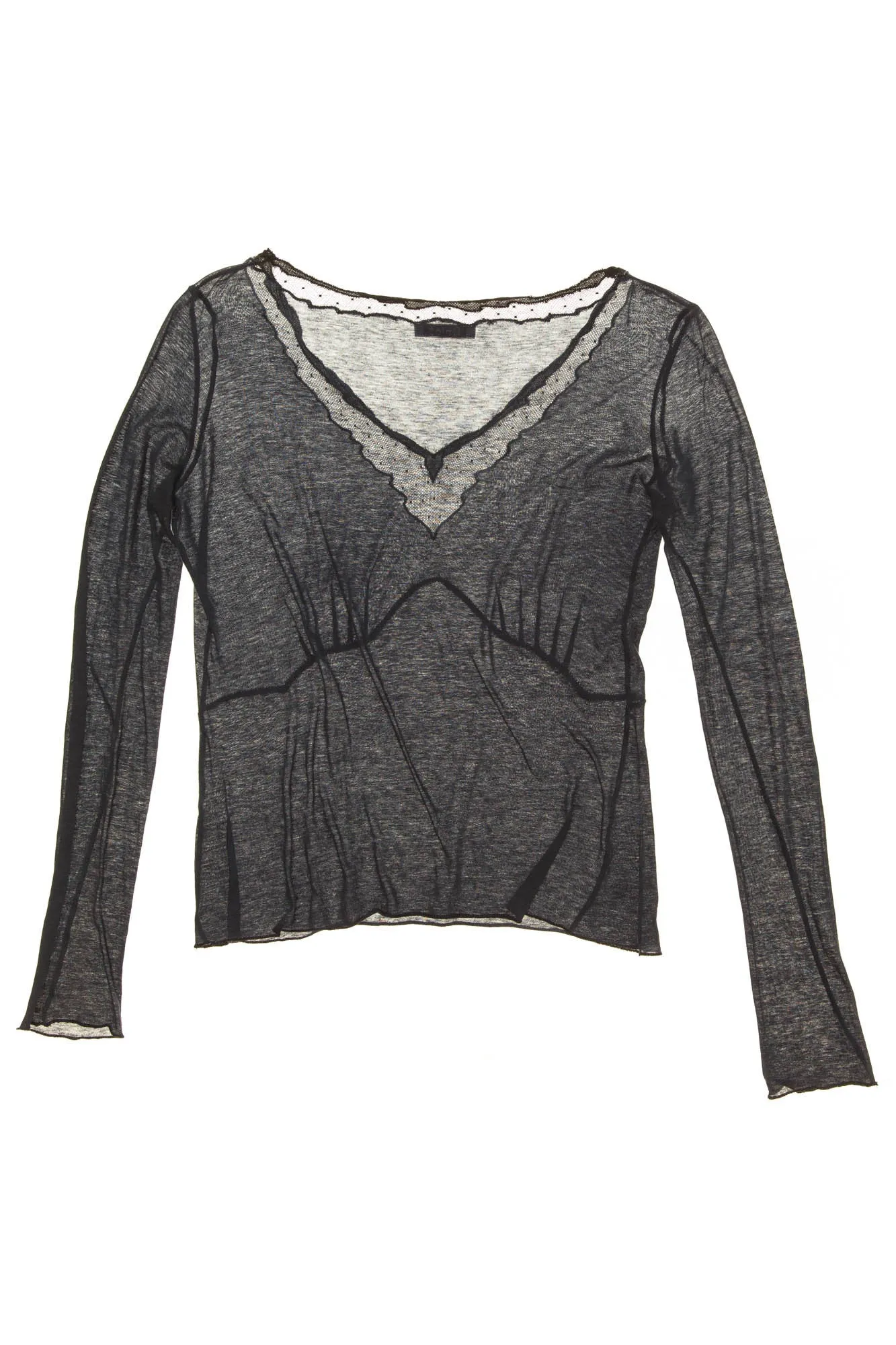 Chloe - Navy Long Sleeve Top - FR 36