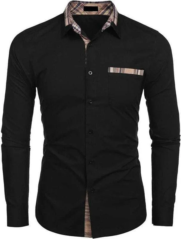 Chq design black shirt