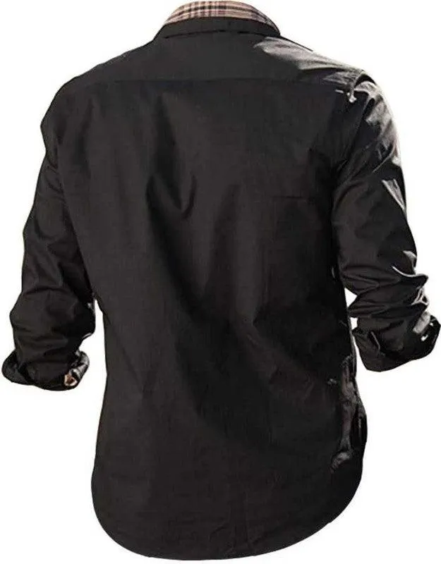 Chq design black shirt