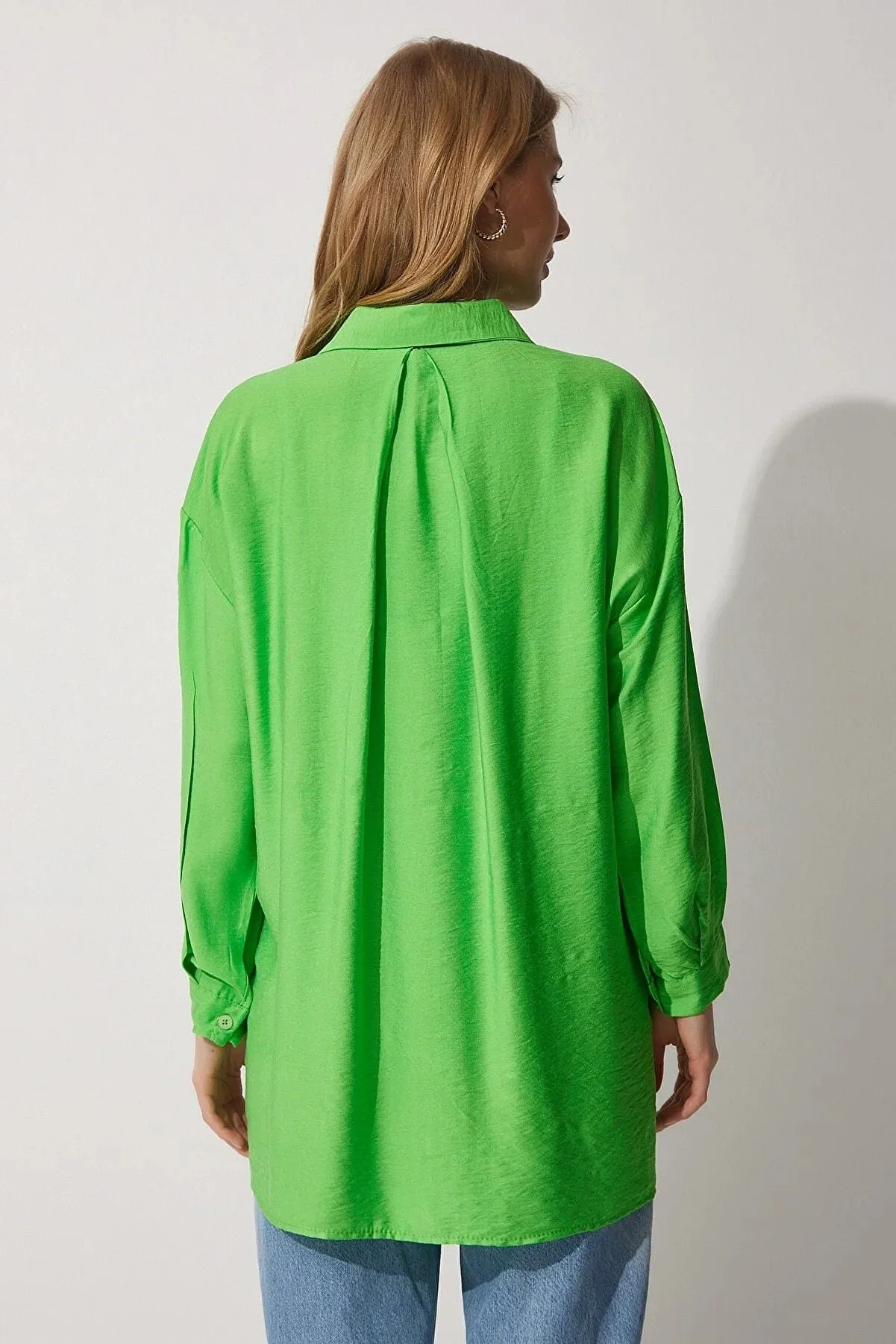Classic Black Linen Long Sleeve Blouse
