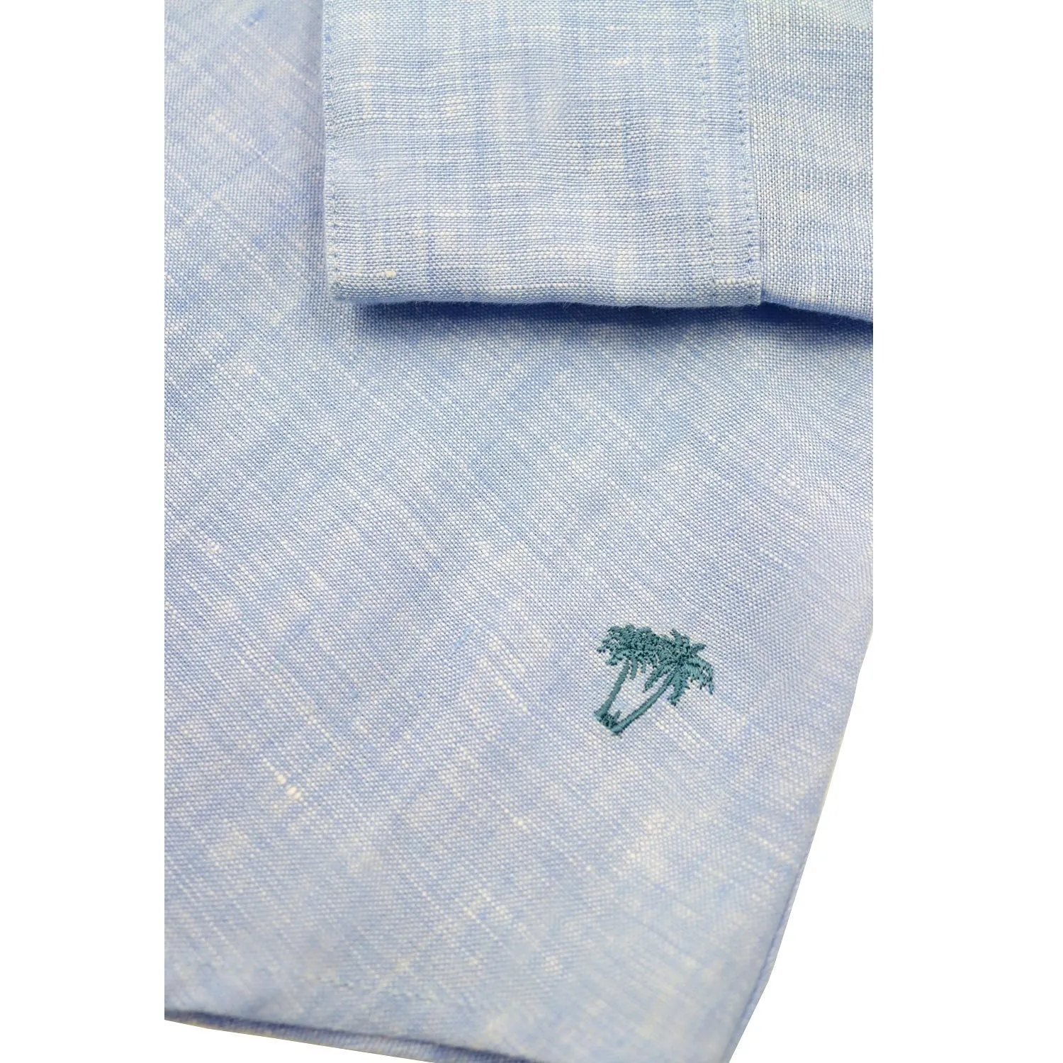 Classic Fit Linen Button-Down Shirts - Classic Blue