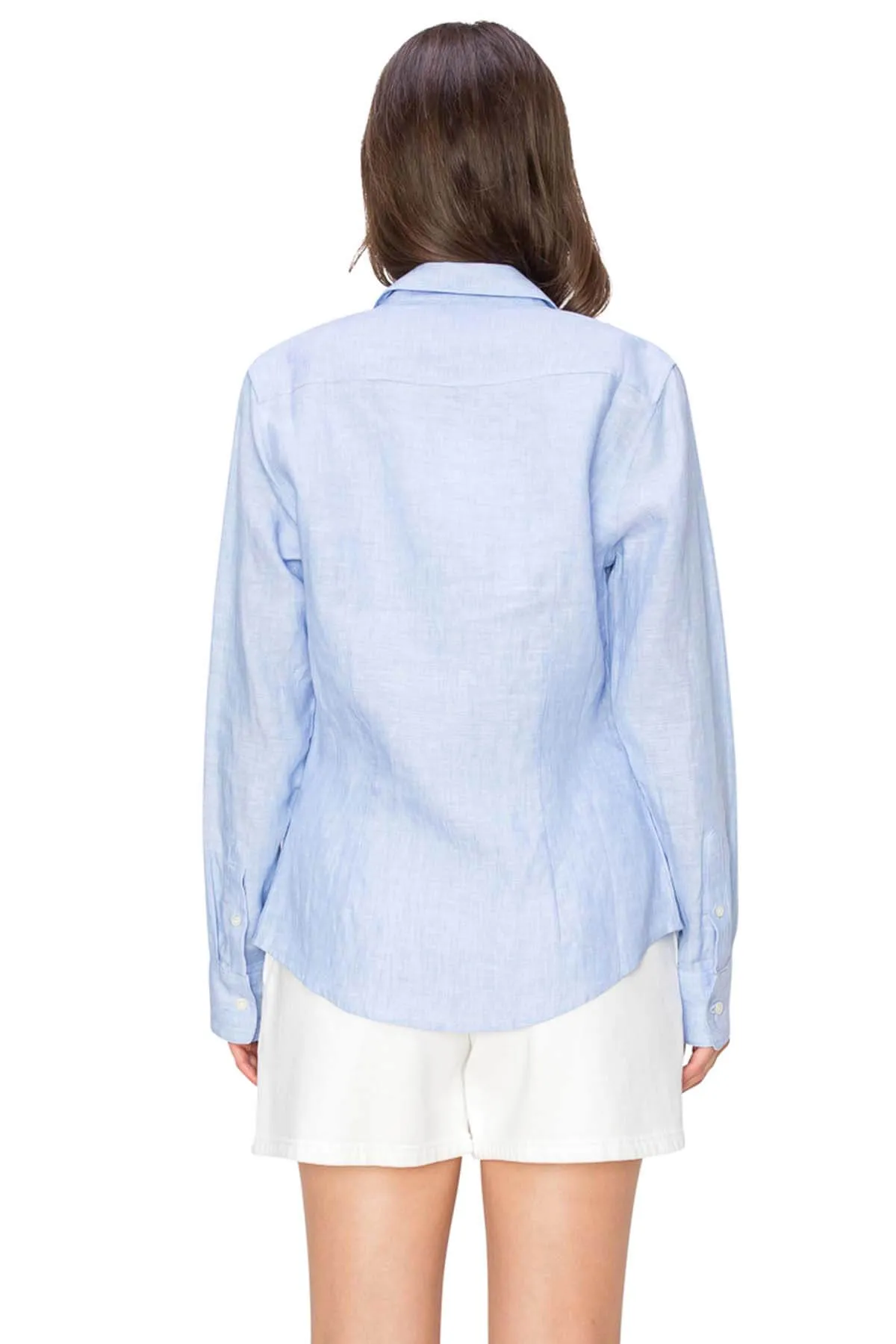 Classic Fit Linen Button-Down Shirts - Classic Blue
