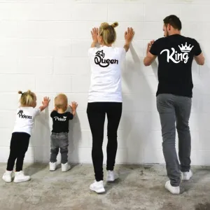 Cotton family matching clothes t shirts