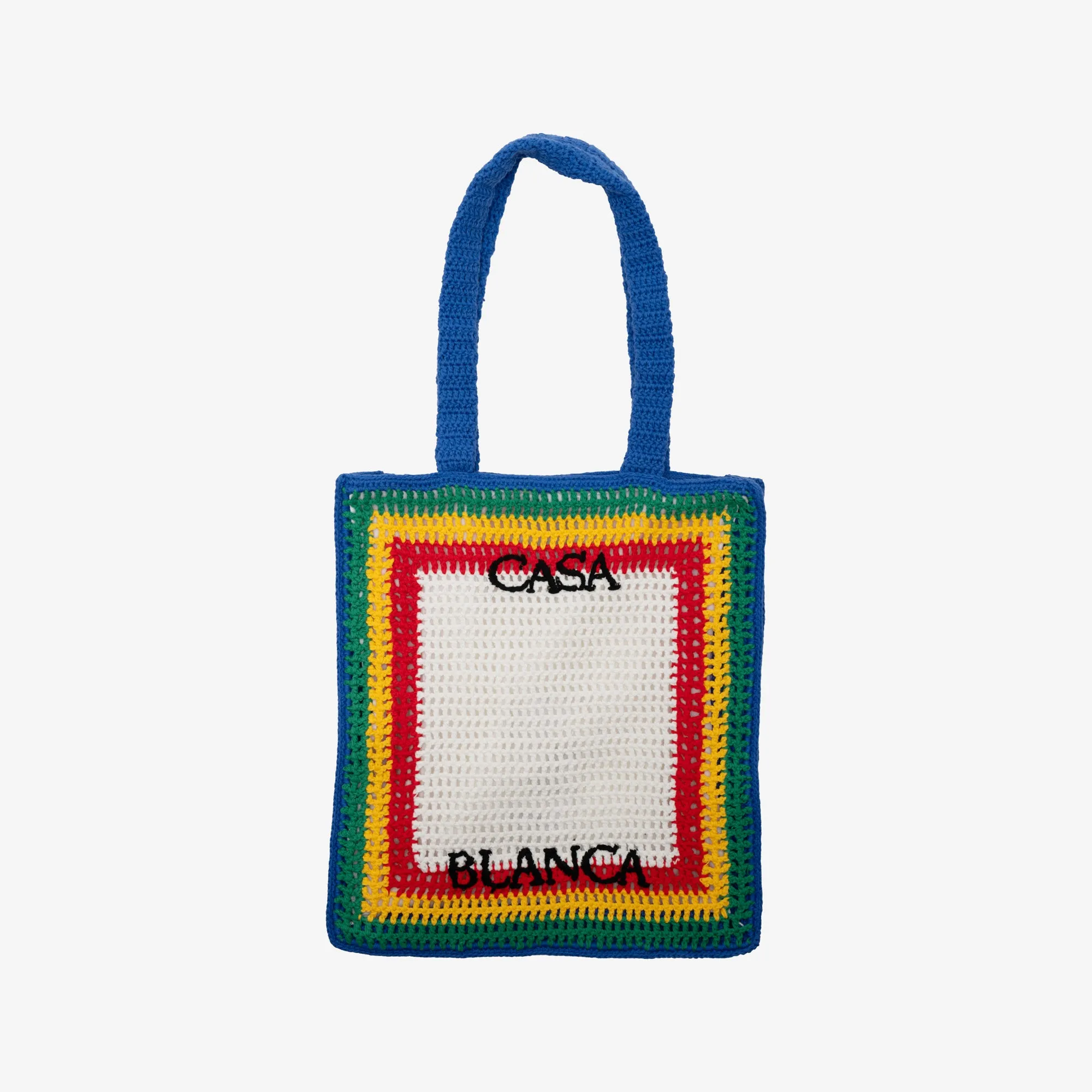 Cotton Stripe Crotchet Bag