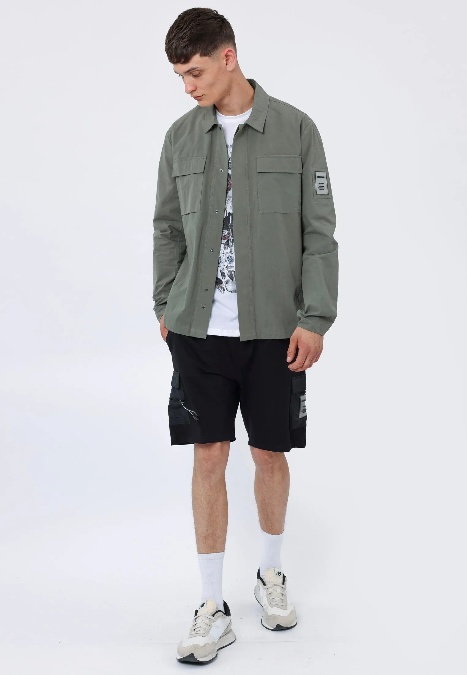 COTTON TERRACE OVERSHIRT OLIVE