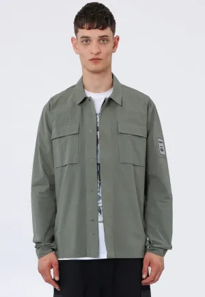 COTTON TERRACE OVERSHIRT OLIVE