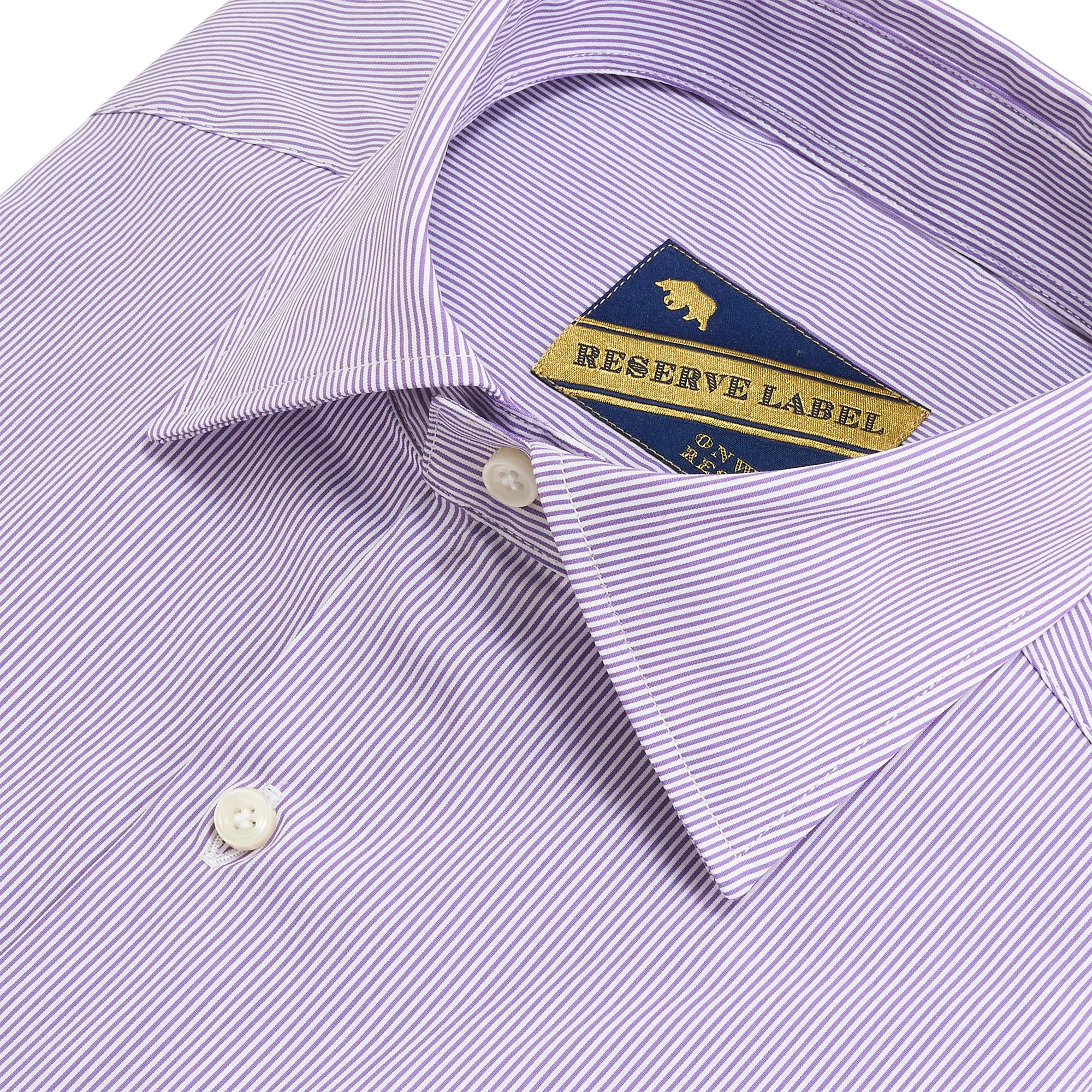 Daybreak Ticking Stripe Reserve Spread Collar - Daybreak