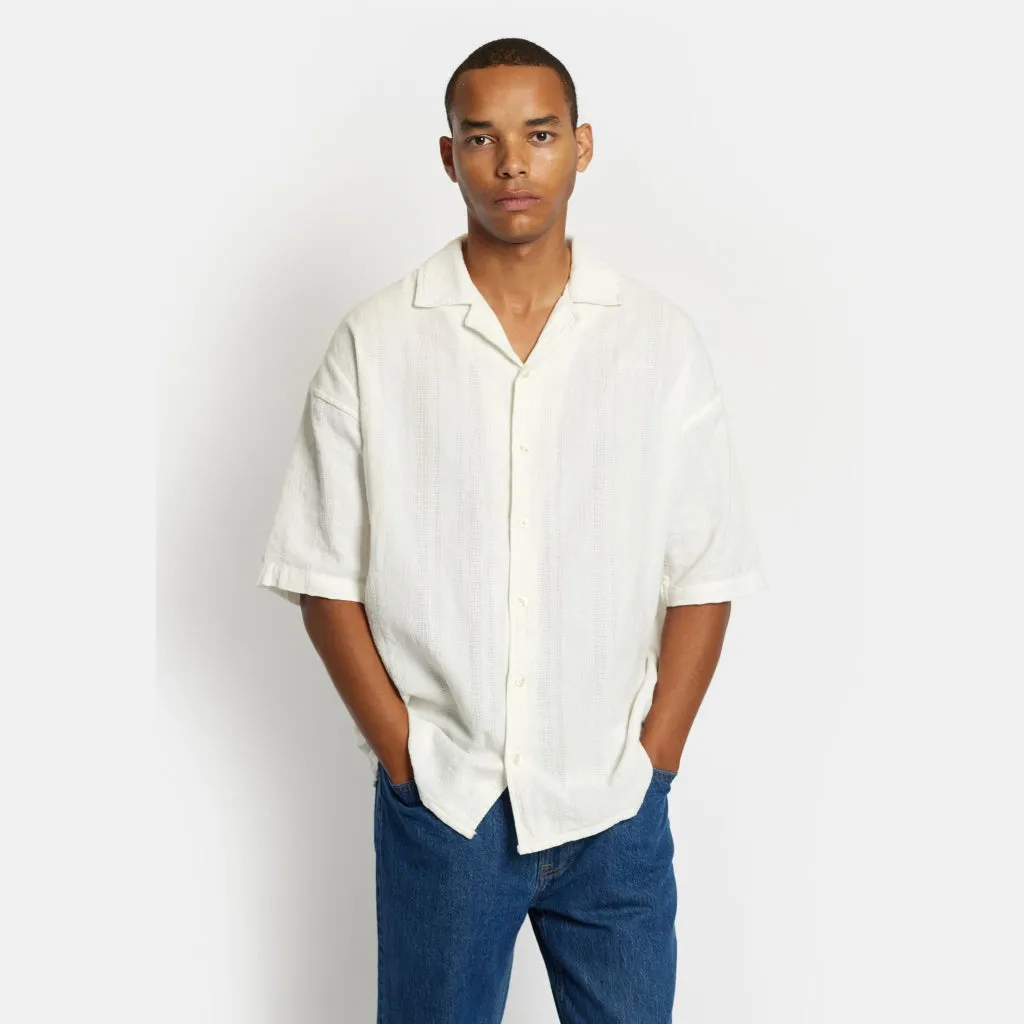 DPTextured Cuban Shirt - Offwhite