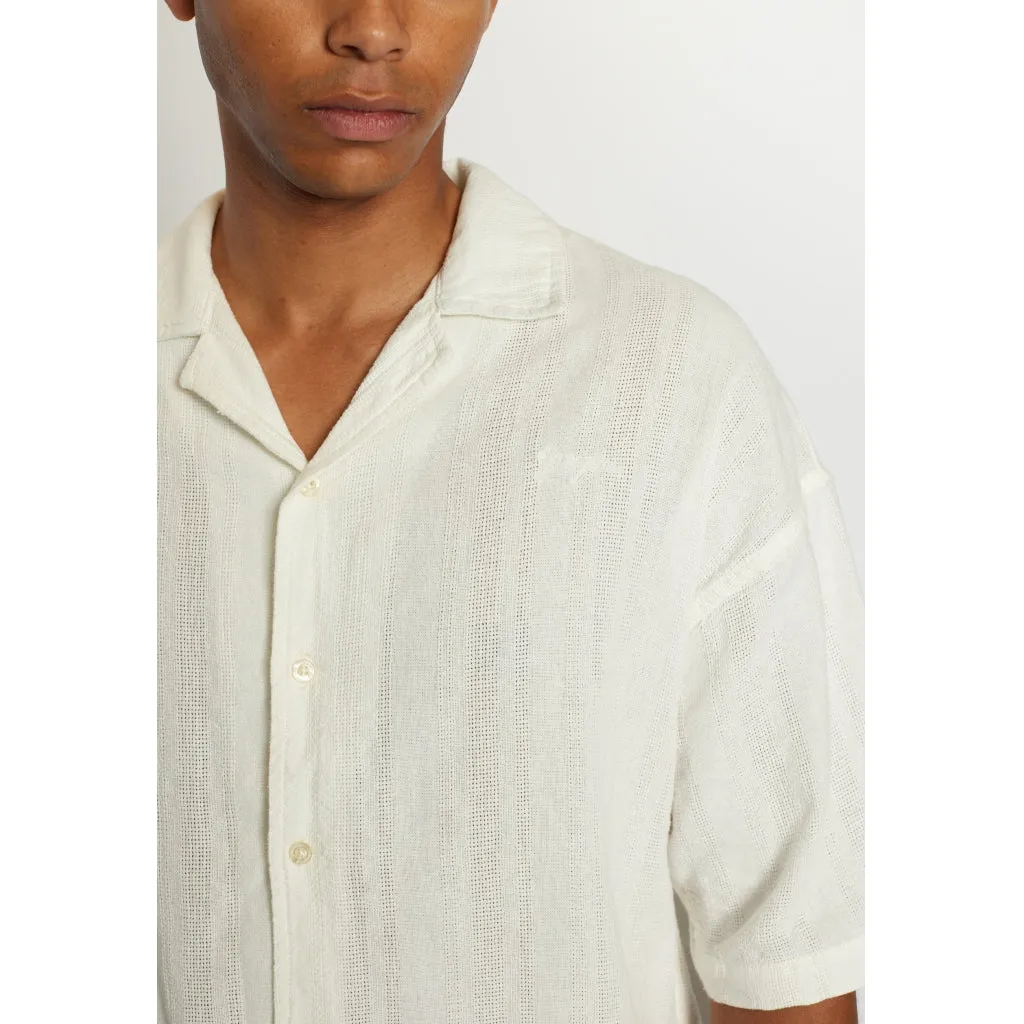 DPTextured Cuban Shirt - Offwhite
