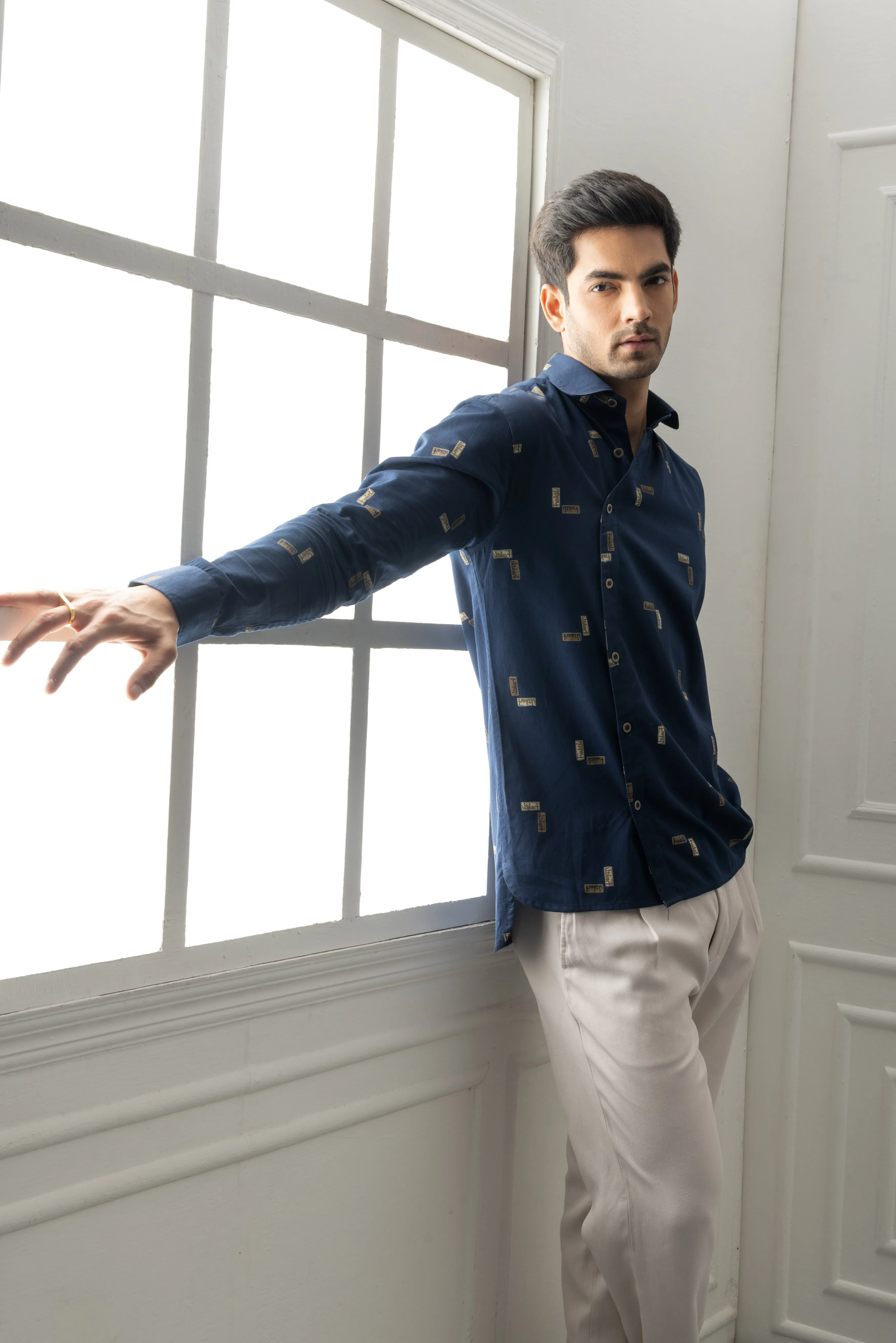 Ethnic Wrap Cut And Sew Shirt