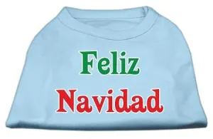 Feliz Navidad Screen Print Shirts Baby Blue XXL (18)