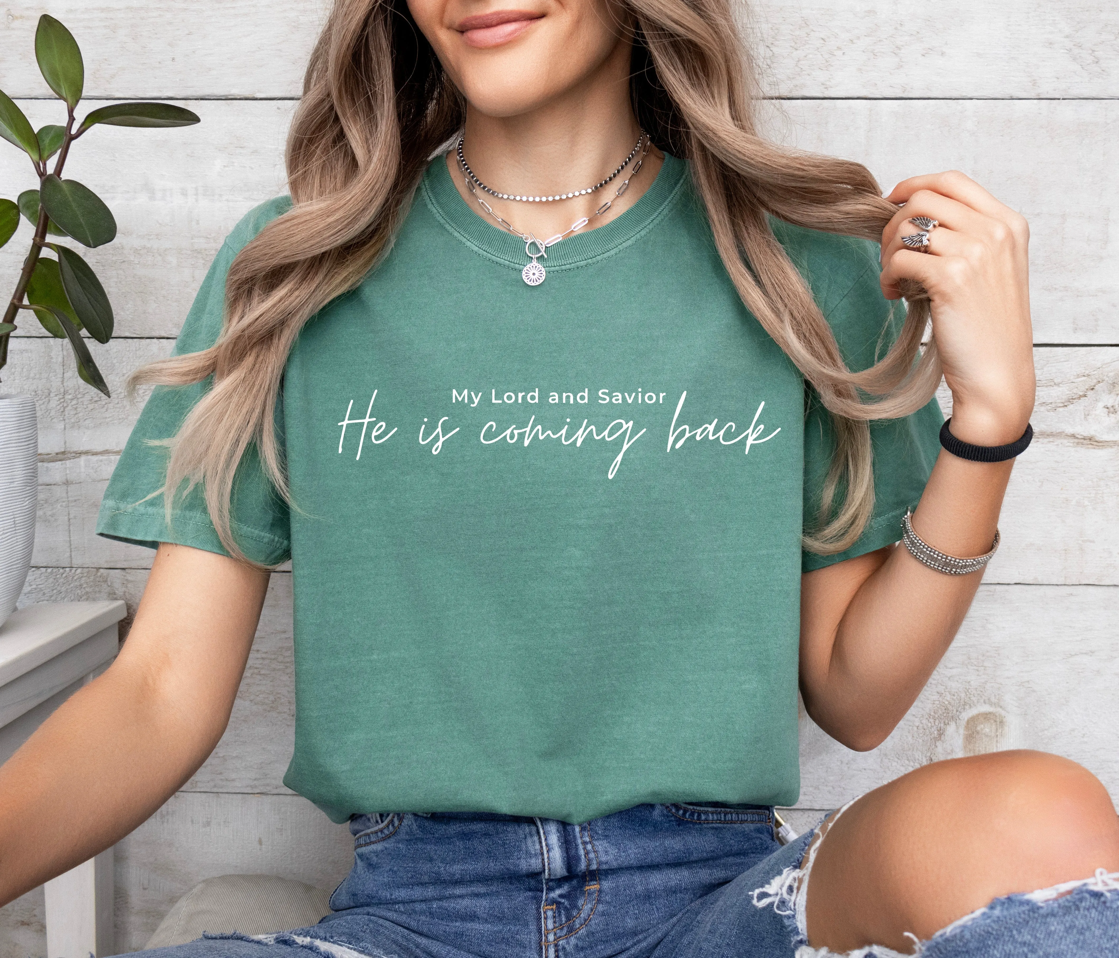 He is coming back Christian Comfort Colors T Shirt