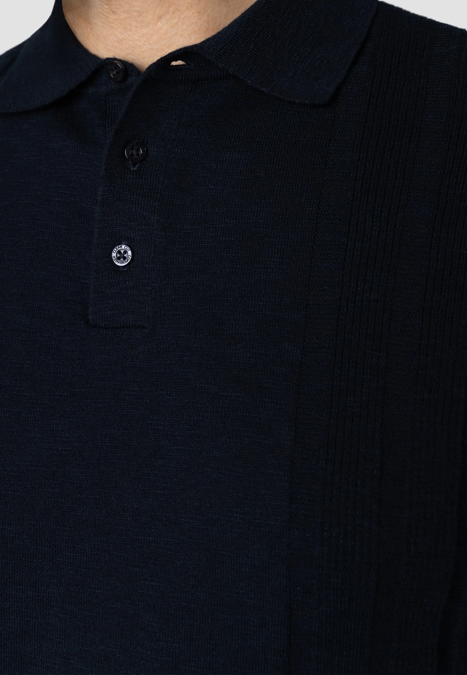 Jonas knitted polo - Navy