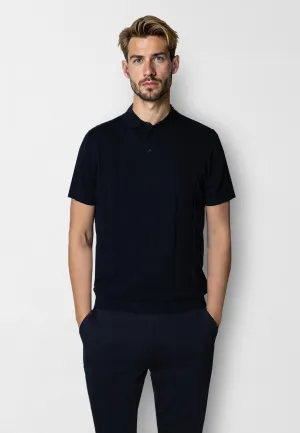 Jonas knitted polo - Navy