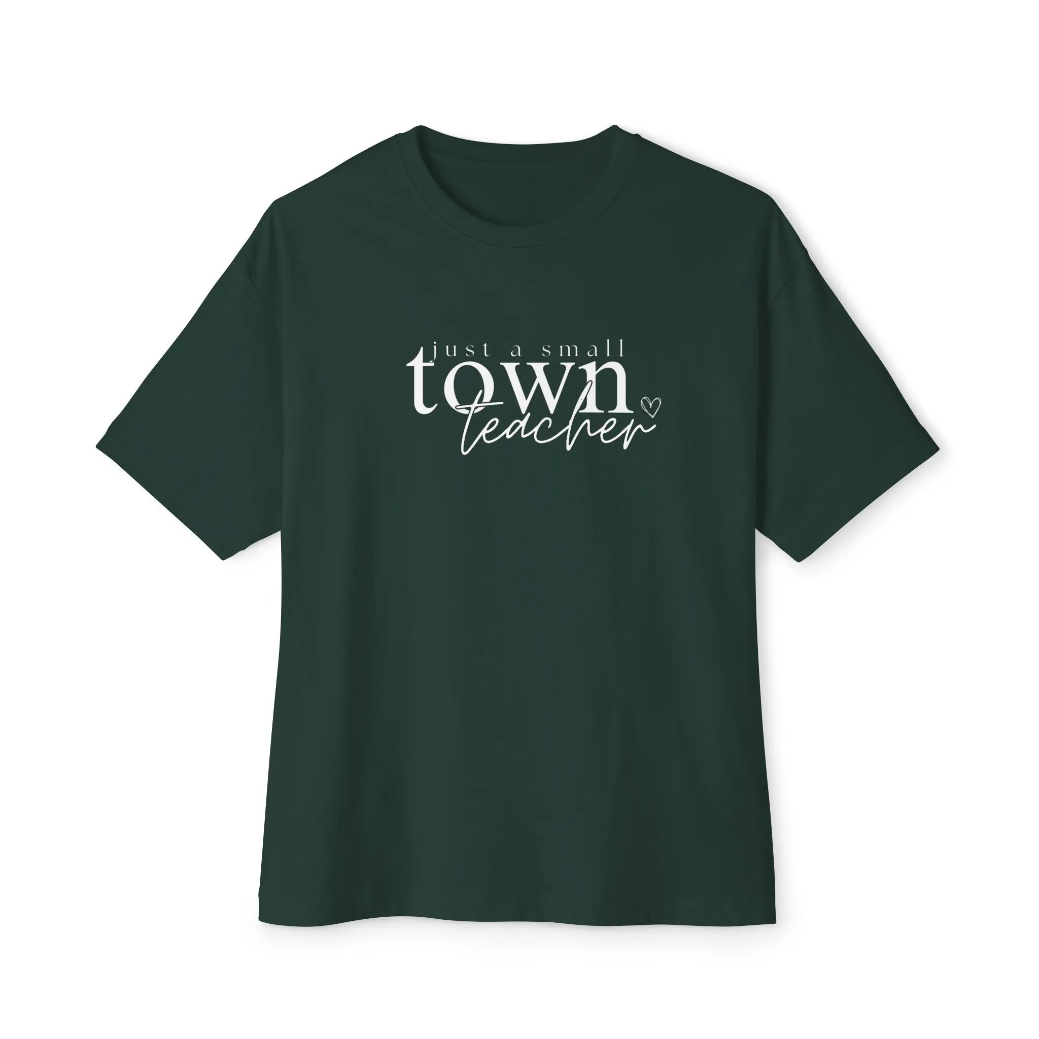 Just a Small Town Teacher Oversized Boxy Tee