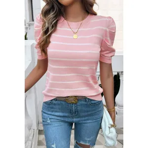 Knit Puff Sleeve Top