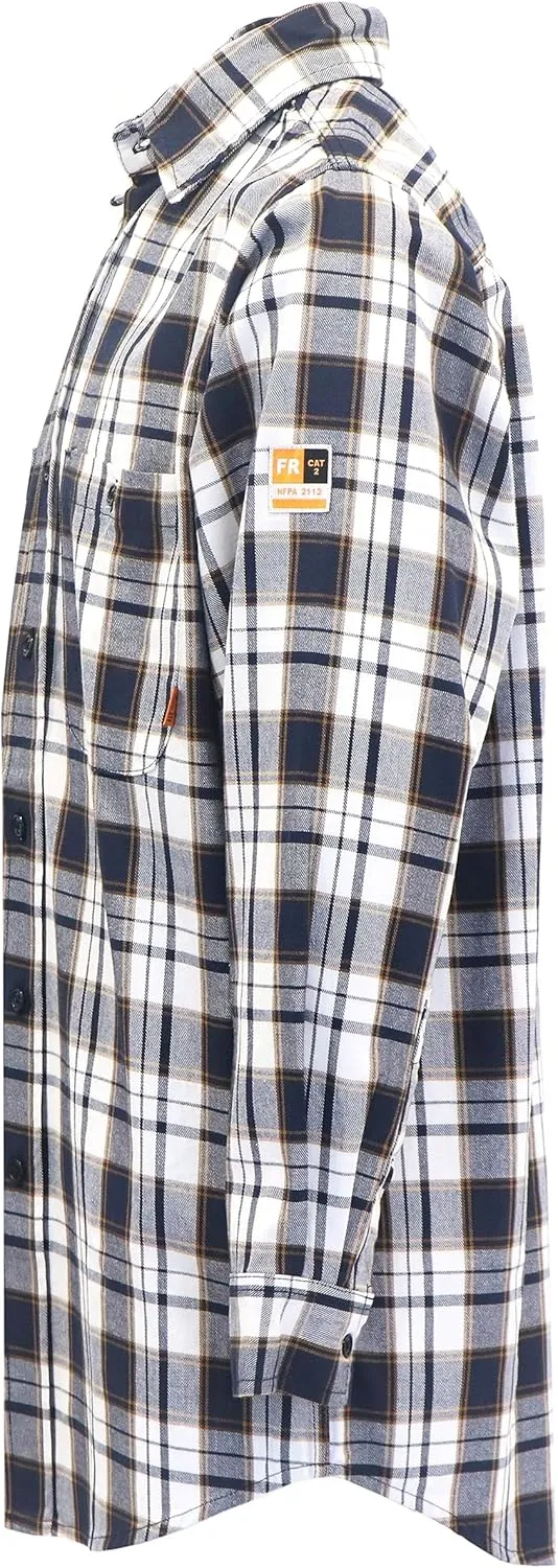 KONRECO FR Shirts for Men Button Down Flame Resistant HRC2 Men's Welding Shirts