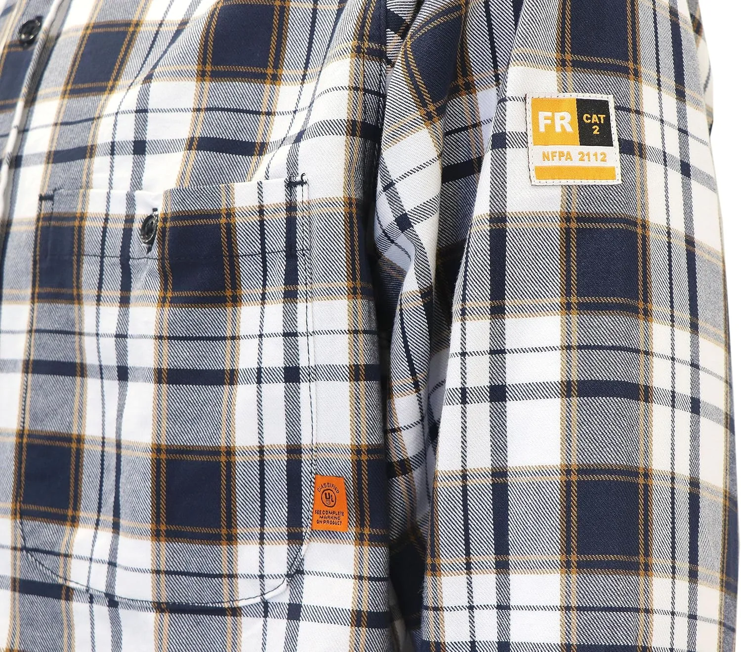 KONRECO FR Shirts for Men Button Down Flame Resistant HRC2 Men's Welding Shirts