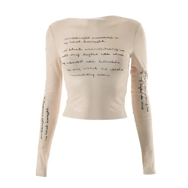 Lace Mesh See Through T-Shirts
