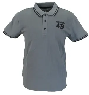Lambretta Grey 47 Twin Tipped Retro 100% Cotton Polo Shirt