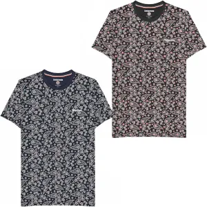 Lambretta Mens Paisley All Over Print T-Shirt