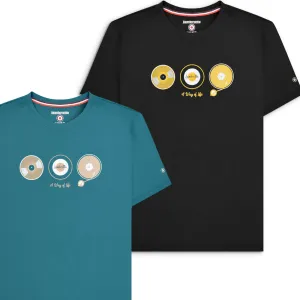 Lambretta Mens Vinyl Short Sleeve Cotton T-Shirt