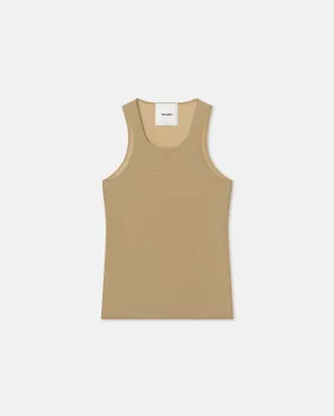 Levon - Mesh-Jersey Tank Top - Pale Olive
