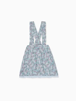 Light Blue Floral Agata Girl Cotton Skirt