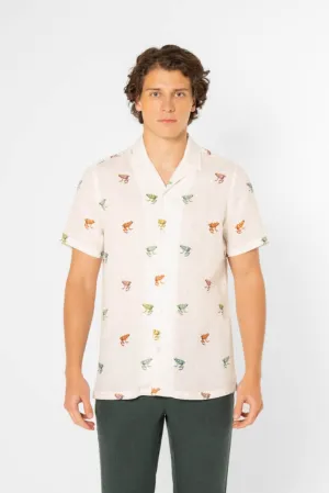 linen frog shirt mc