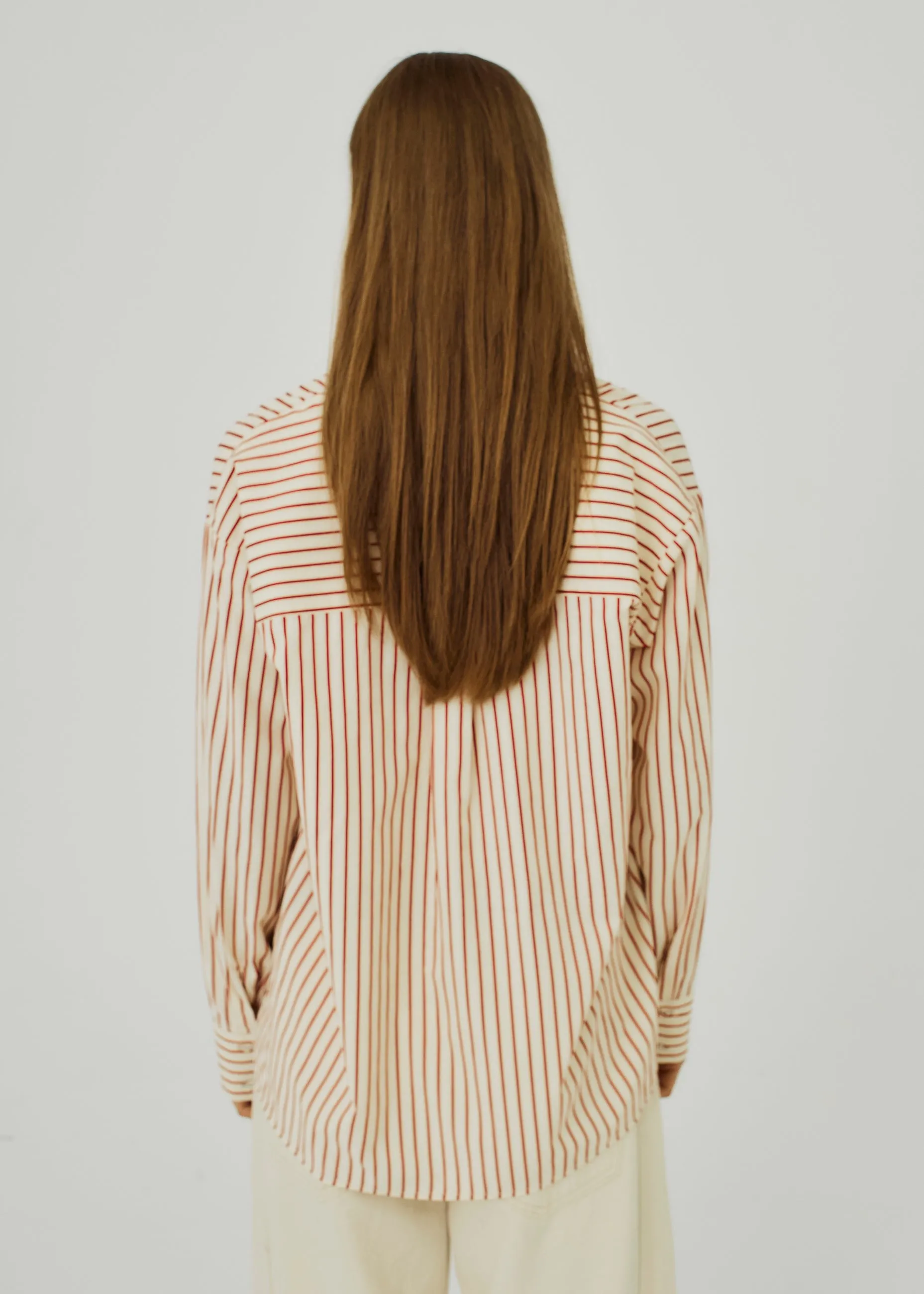 Linna tie shirt - Red stripes