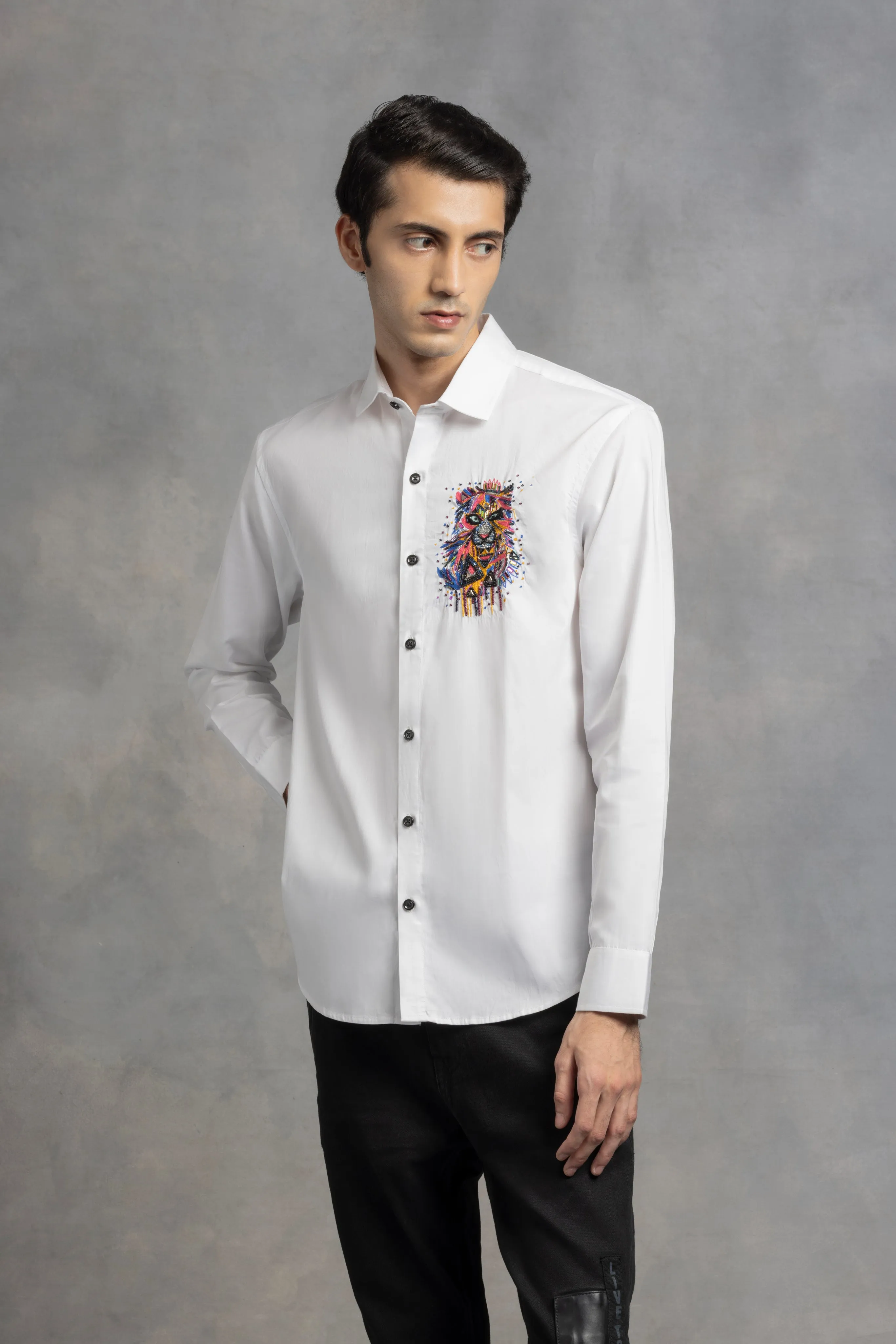 Lion Heart  Shirt - Embroidered Shirts