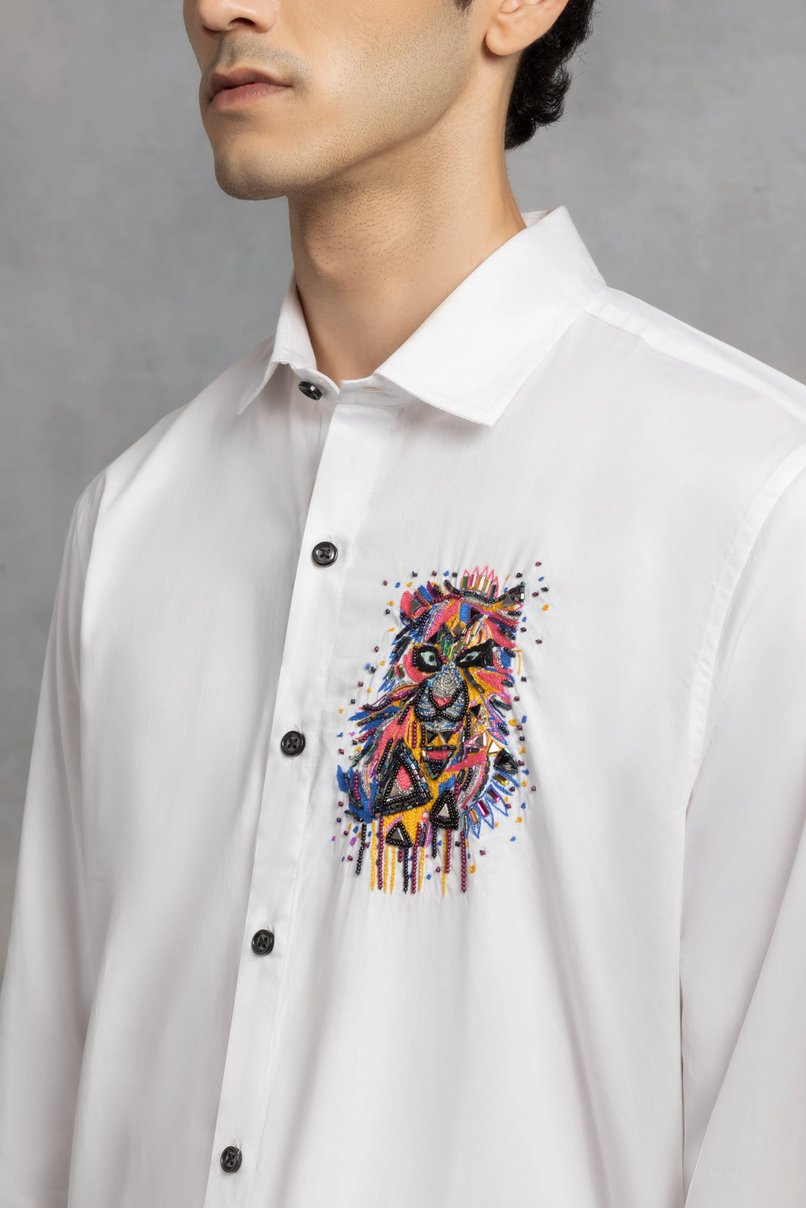 Lion Heart  Shirt - Embroidered Shirts