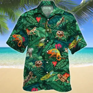 Lizard Lovers Gift Hawaiian Shirt,  Animal Hawaiian Shirt Men, women, Short Sleeve Hawaiian Aloha Shirt