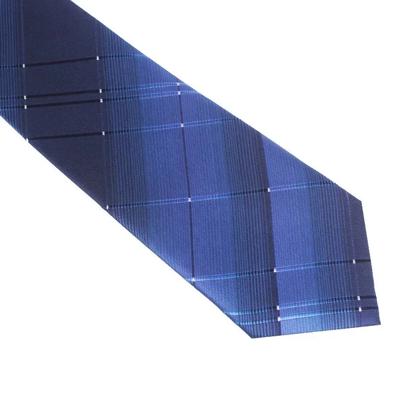 MC - Plaid Skinny Tie: 8cm, slim design, ideal accessory for business and wedding events
